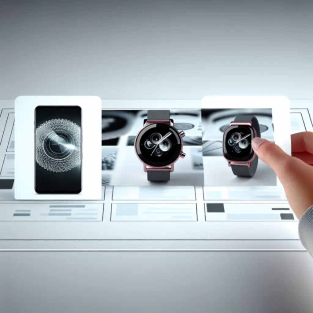 Okoseszközöket bemutató, vizuálisan kiemelkedő termékkártyák