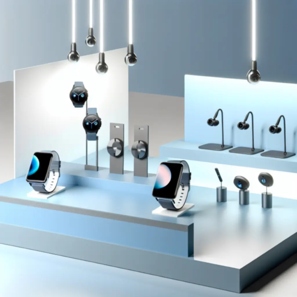 Kiemelt elektronikai termékek látványos, modern megjelenítése